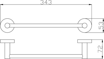 Slezák-RAV: Držák ručníků 343 mm - zlatá - kartáčovaná COLORADO COA0701/30ZK