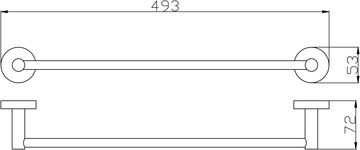 Slezák-RAV: Držák ručníků 493 mm  - zlatá - kartáčovaná COLORADO COA0701/45ZK