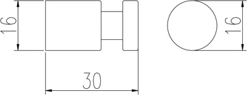 Slezák-RAV: Věšáček 30 mm - zlatá růžová - lesklá COLORADO COA0103/30ZRL