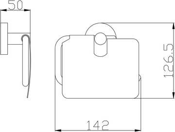 Slezák-RAV: Držák toaletního papíru s krytem - metal grey - kartáčovaná COLORADO COA0400MGK